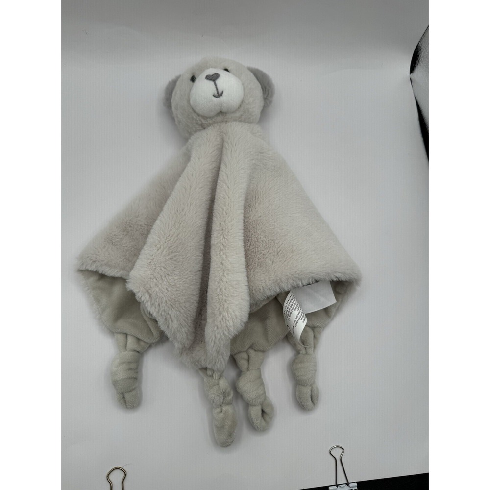 Kelly Baby Teddy Bear Lovey Stuffed Toy Rattle‎ Plush KellyToy Baby Grey Gray